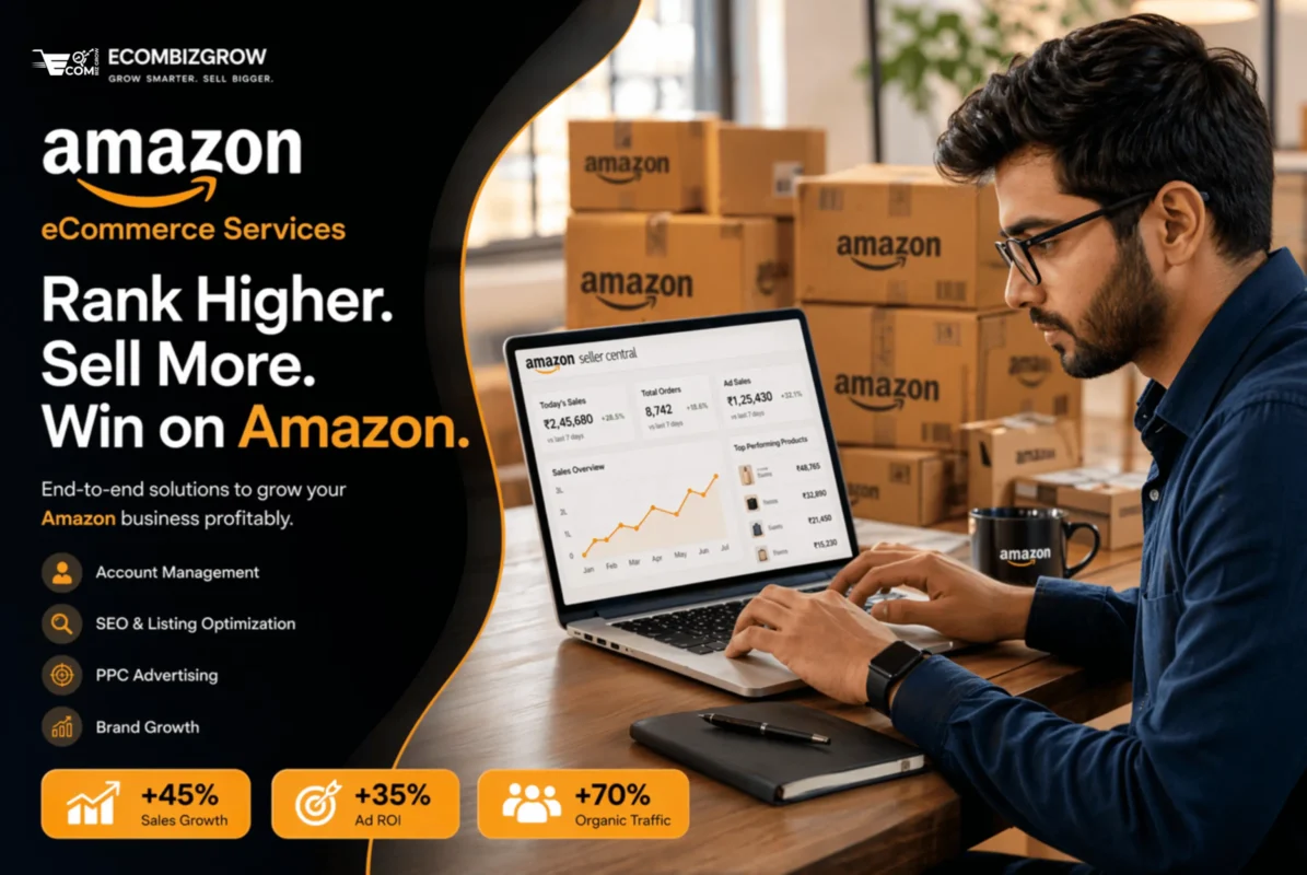 amazon ecommerce services for product ranking, sales growth and optimized ppc campaigns