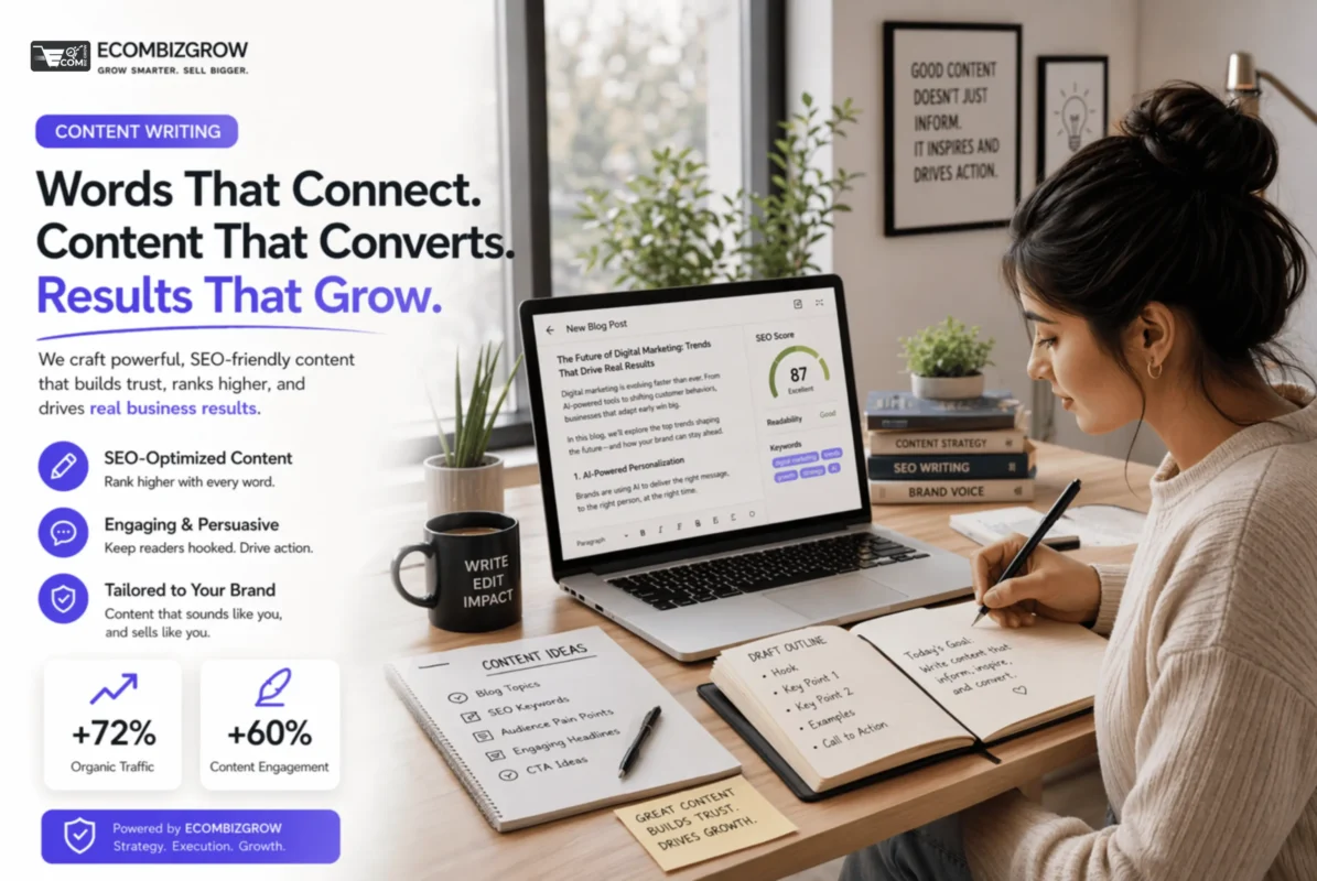 content writing services for seo optimized content, higher rankings and improved audience engagement