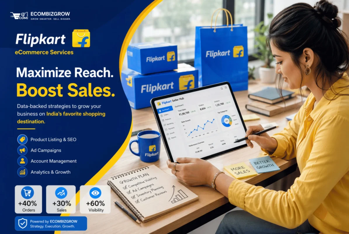 flipkart ecommerce services to increase product visibility, boost sales and optimize marketplace performance