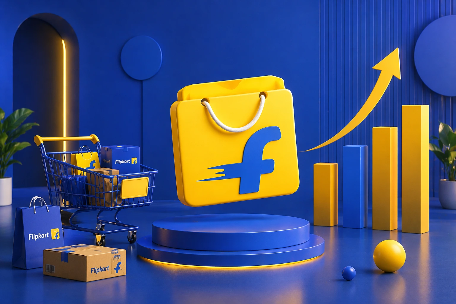 flipkart seller services shopping cart ecommerce platform with product listing optimization and sales growth chart