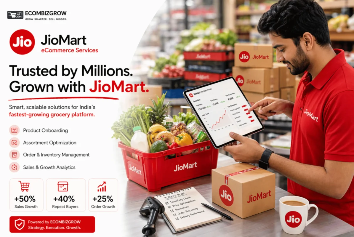 jiomart ecommerce services for product onboarding, inventory management and increasing online grocery sales