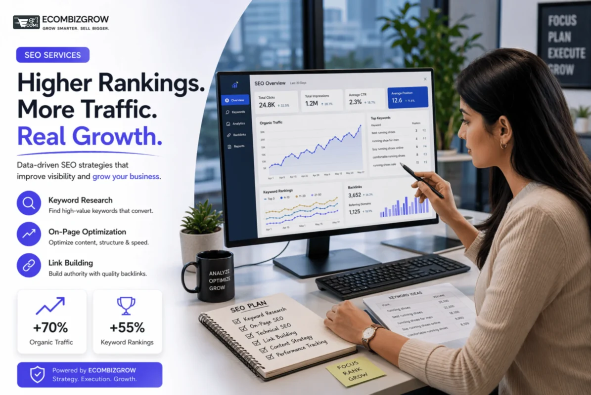 seo services to improve keyword rankings, increase organic traffic and generate high quality leads