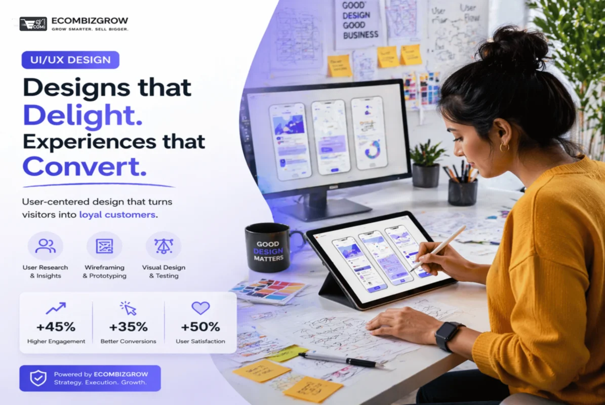 ui ux design services focused on user experience optimization, engagement and higher conversion rates